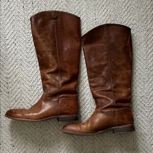 Frye cognac Mellissa tall boots size 8.5